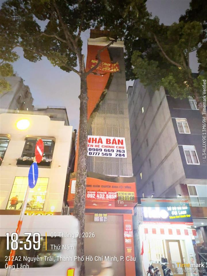 Siêu phẩm mặt tiền 9a tôn thất tùng, phường phạm ngũ lão, dt 4.6x20m, 9 tầng, giá bán 69.5 tỷ