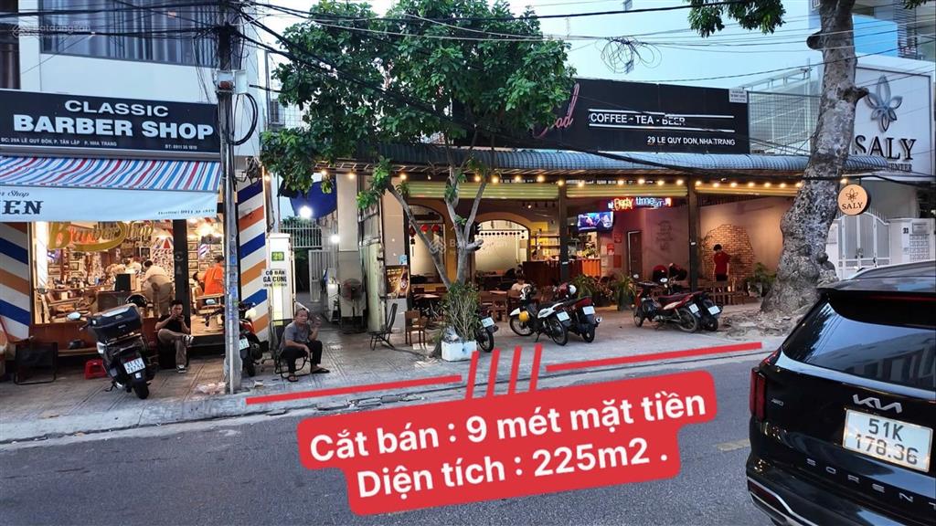Bán đất mặt tiền khu phố tây, thành phố nha trang, bề ngang 9 mét, vuông đẹp sổ 225m2 full thổ