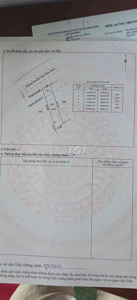 bán nhanh lô đất 5×23 fuul thổ cư rất đẹp 