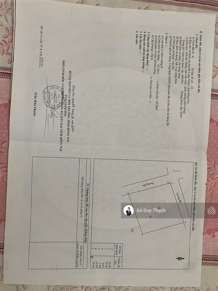 Giãm sâu 2 tỷ cho lô đất 853m2 2 mặt tiền, tặng kèm nhà biệt thự mái thái! đất sân bay long thành