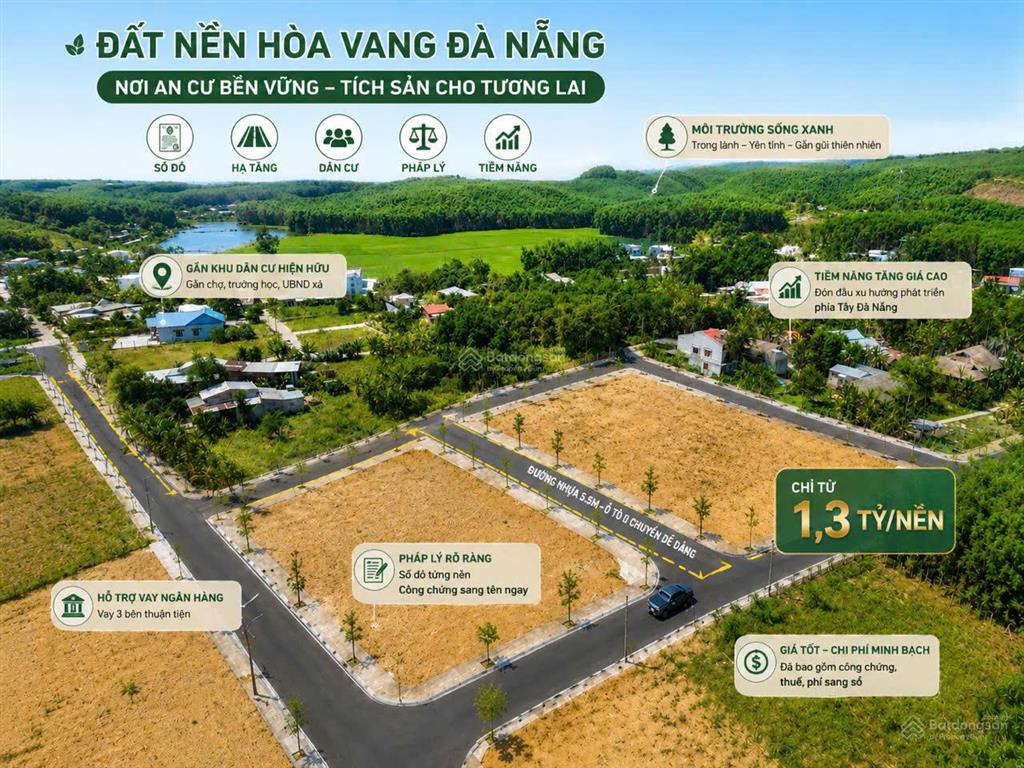Bán đất nền dự án giá siêu hời tại hòa phú, hòa vang, đà nẵng, 1,3 tỷ, 125m2