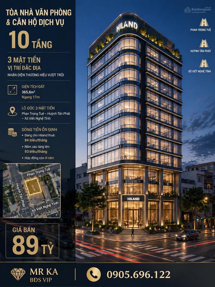 Vị trí vàng 3mt xô viết nghệ tĩnh cho thuê 93tr/tháng 365.5m ngang 17m giá 89 tỷ