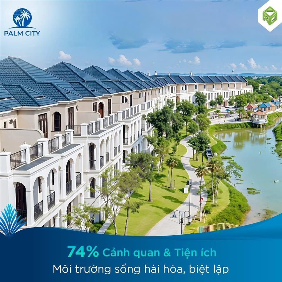 Biệt thự view sông 1 trệt 2 lầu dự án palm marina, giá sốc 26.5 tỷ