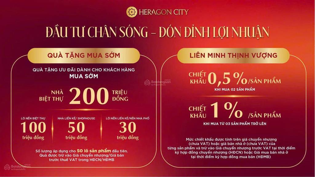 Bán đất nền trung tâm thành phố  heragon city. chiết khấu 8,5%. ân hạn 12 tháng