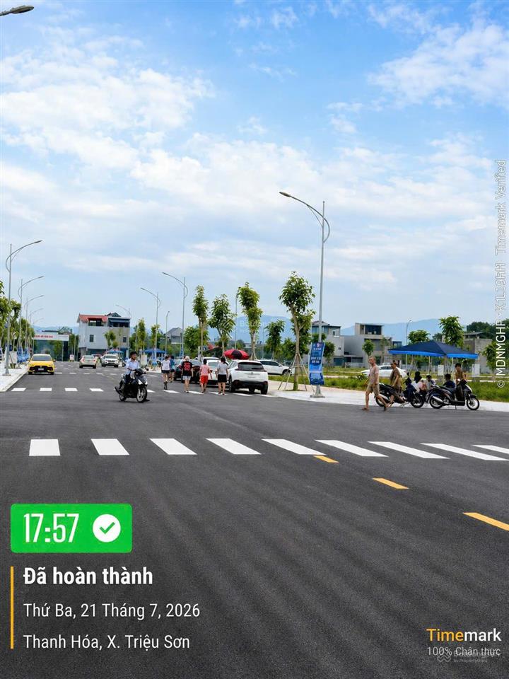 Chỉ 1,3 tỷ/lô đất nền 100m2 phố giắt  trung tâm thị trấn triệu sơn. hạ tầng đồng bộ