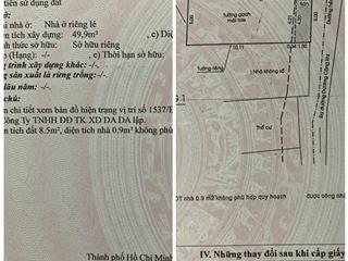 Bán nhà sổ hồng riêng 1/ dương công khi, hóc môn, 5x12m