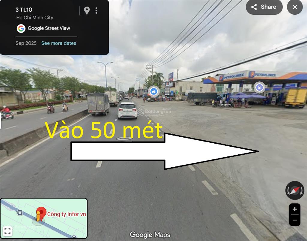 Bán lô đất đẹp 8.8 x 20m thổ cư, 1/ ngắn 50m trần văn giàu, đường thông xe tải