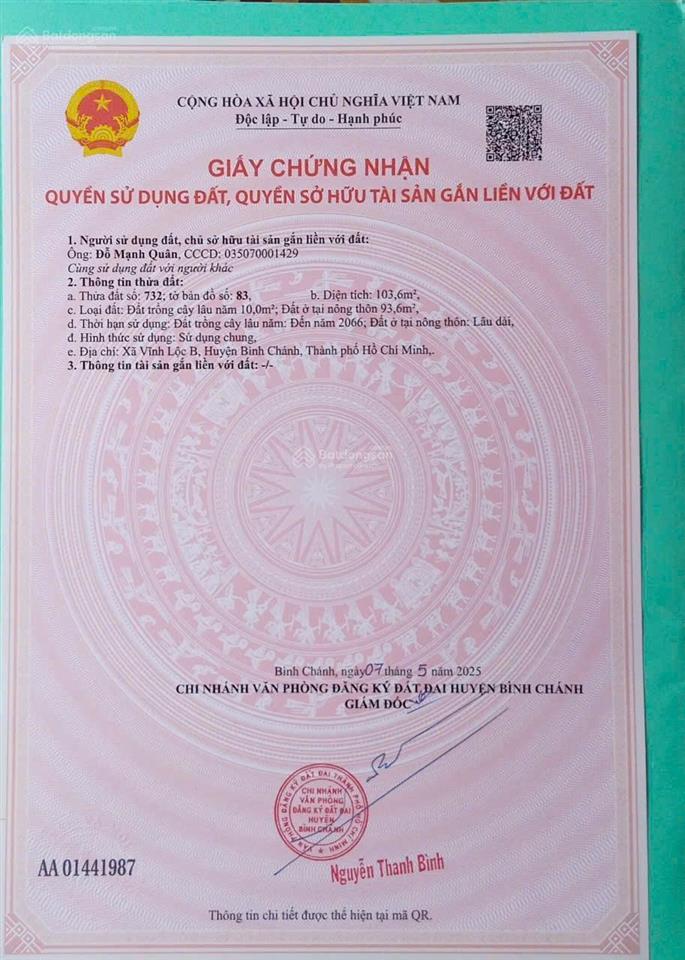Bán lô đất f0 ngang 5m, 1/ ngắn 6a, hẻm to xe hơi, xây dựng ngay