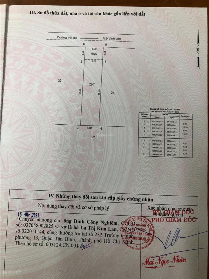 Bán lô đất shr đường thông xe tải 5x22 thổ cư 5x20. giá tốt chỉ 3 tỷ 6