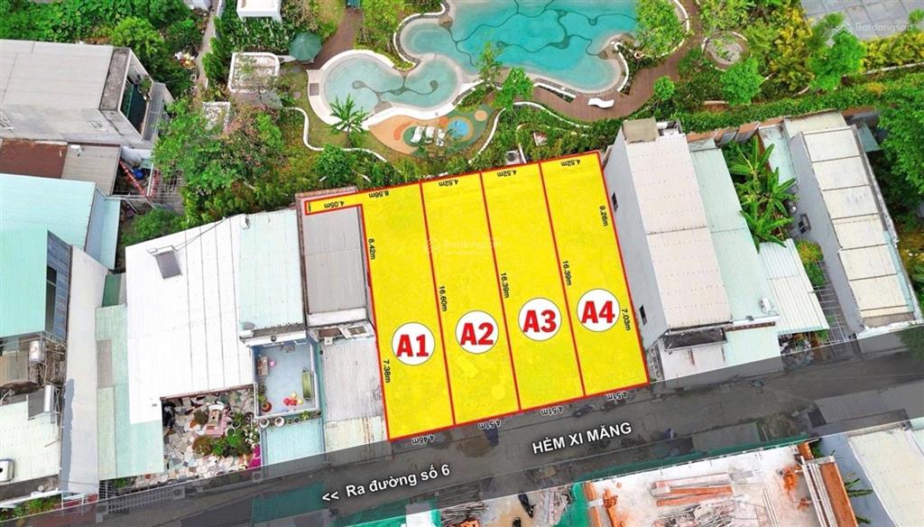 Đất đẹp, hiệp bình phước, thủ đức  diện tích 73.4m², 100% đất ở đô thị (odt) sổ riêng