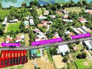 Bán lô đất mt tư văn, khu dc hiện hữu, gần sông thoáng mát, giá rẻ chỉ 999tr, dt 242.7m2