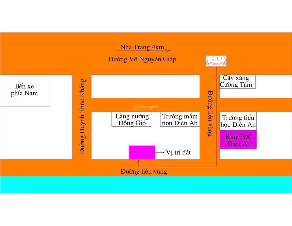 Đất thổ cư sổ riêng diên khánh 76m² chỉ 1,286 tỷ. giá tốt đầu tư, gần võ nguyên giáp, tăng giá mạnh