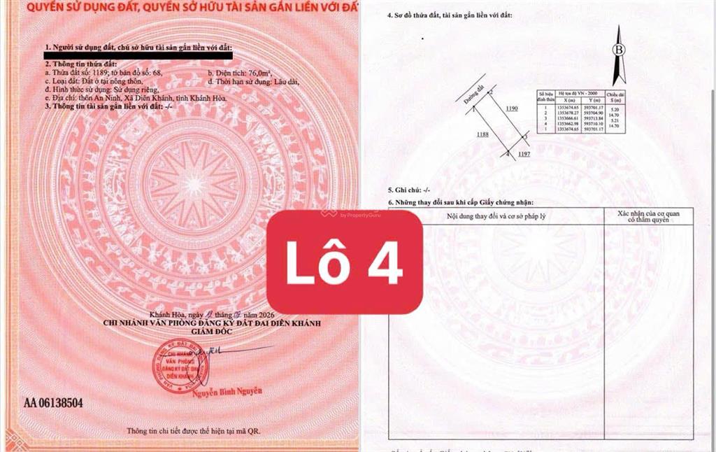 Mở bán 8 lô đất an ninh, diên an, diên khánh. giá từ 1,2 tỷ, cơ hội đầu tư đón sóng nha trang