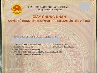 Giá tốt chỉ 4,2 tỷ sở hữu lô đất mt phú đức, gần biển nha trang, đường 10m, khu dân cư sầm uất