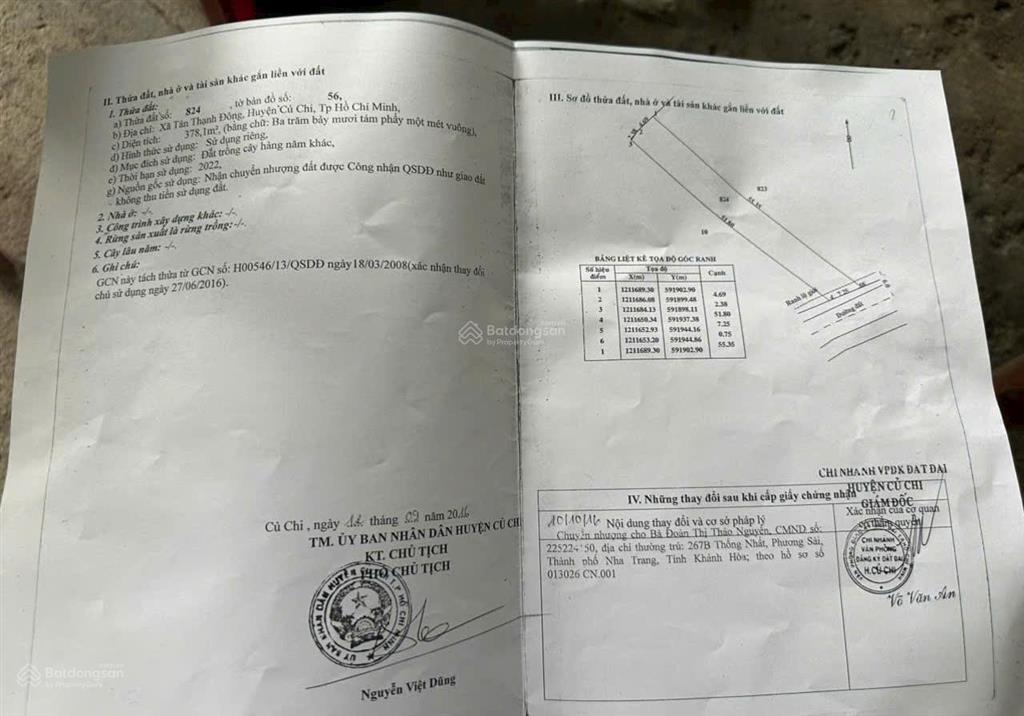Bán lô đất thổ cư 387m2 làm kho xưởng xã tân thạnh đông giá 3ty tl