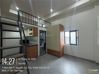 Khai trương phòng có gác, full nội thất, ngay nguyễn ảnh thủ, uth, cvmp quang trung