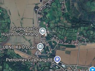 Lô đất bám đường cơ động dt 1250m2 có 220m thổ cư cách biển 1,5km, gần uỷ ban xã, chợ, trường học