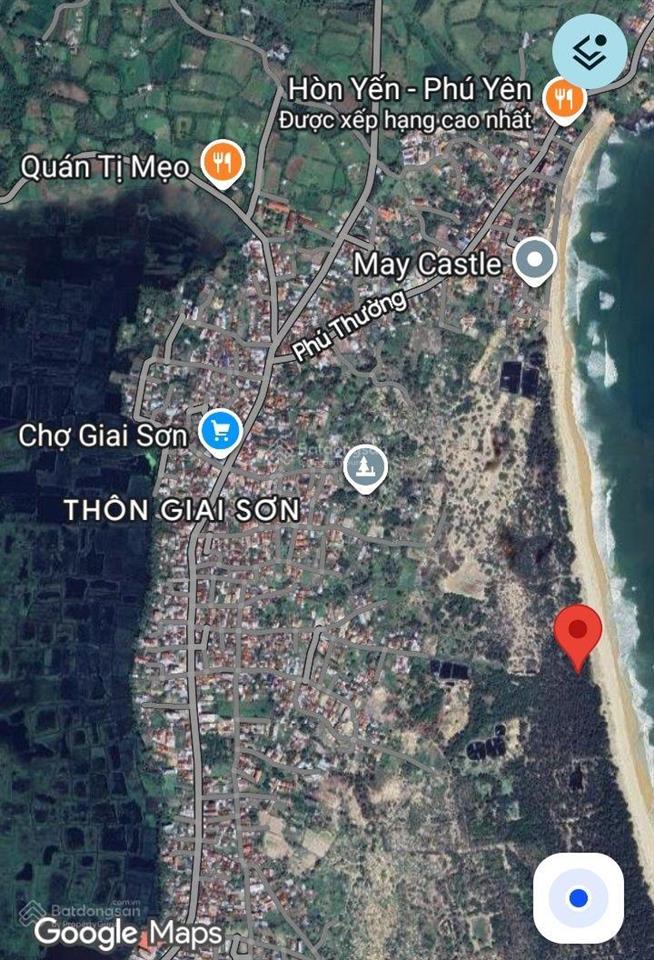 Đất mặt biển 2,4hecta bám biển giai sơn, an mỹ, tuy an ( đông đắk lắk)  giá 2tr/m2 còn tl