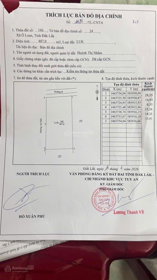 Đất mặt tiền đường ven biển 42m tuy an, đông đắk lắk