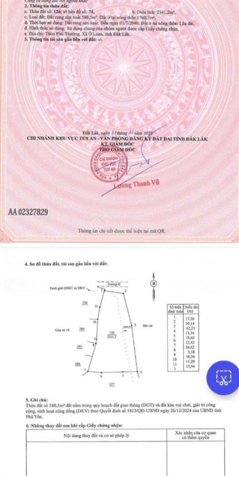 Đất mặt biển phú thường sổ sẵn thổ cư 1760m2  bám biển 72m  đường oto vivu  xã ô loan, đắk lắk