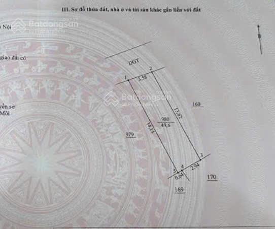 Bán đất đồng tháp đan phượng  49,6m2  ô tô tránh trục chính đồng vân 2