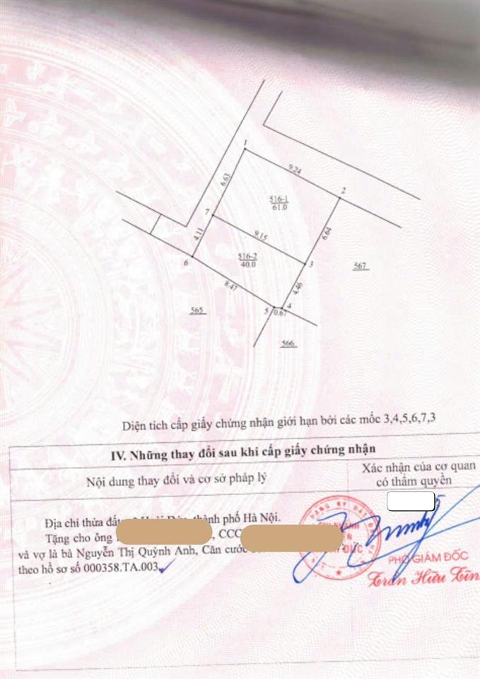 Bán đất cao hạ  hoài đức  4om2