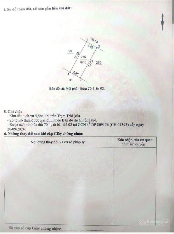 Bán đất dịch vụ trôi  hoài đức  hà nội  67,3m2  đường oto tránh
