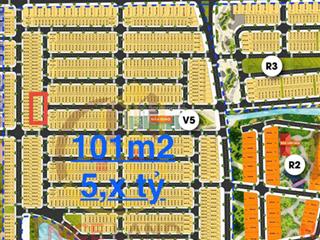 Bán lô v5 hướng đông sạch đẹp 101m2 ngang 6m