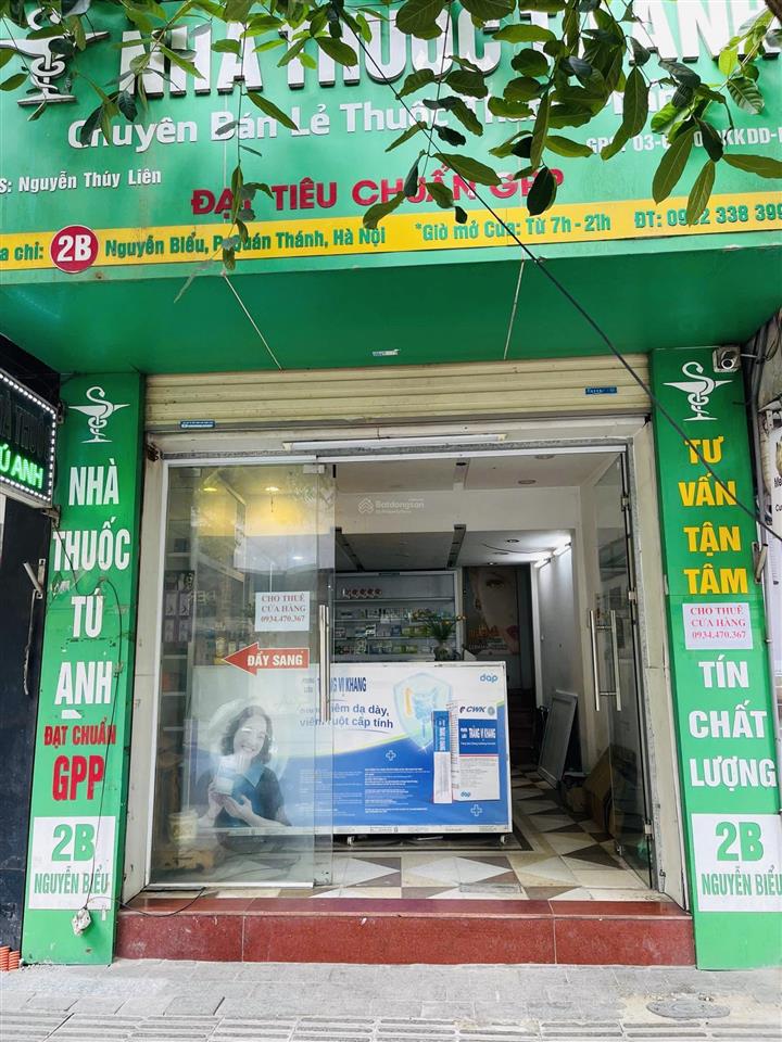 Cho thuê mặt bằng kinh doanh tầng 1 mặt phố nguyễn biểu  ba đình
