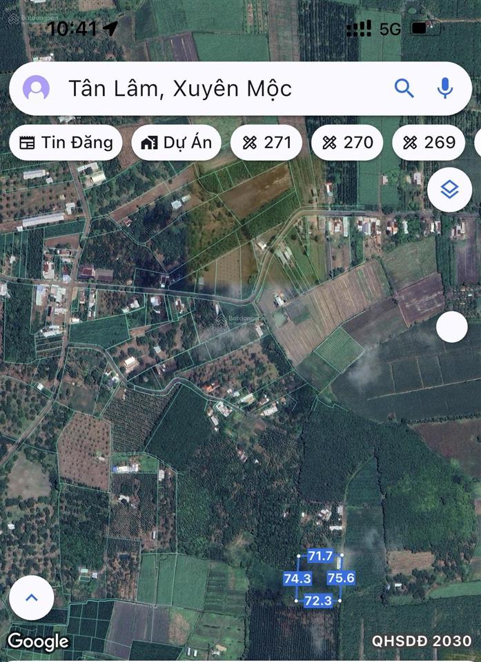 Đất rẻ bàu lâm  tp. hcm (tân lâm  xuyên mộc  brvt)