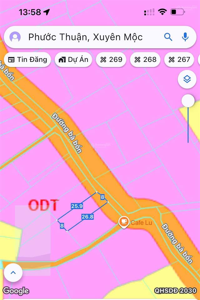 Đất phước thuận  xuyên mộc  brvt (hồ tràm  tp. hcm)