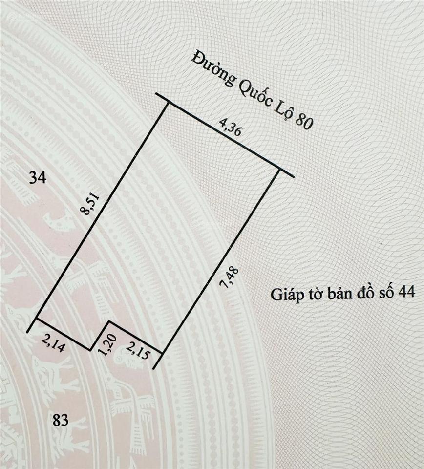 Bán gấp đất tại 11, đường quốc lộ 80, p 2, sa đéc, 2 tỷ, 34.6m2