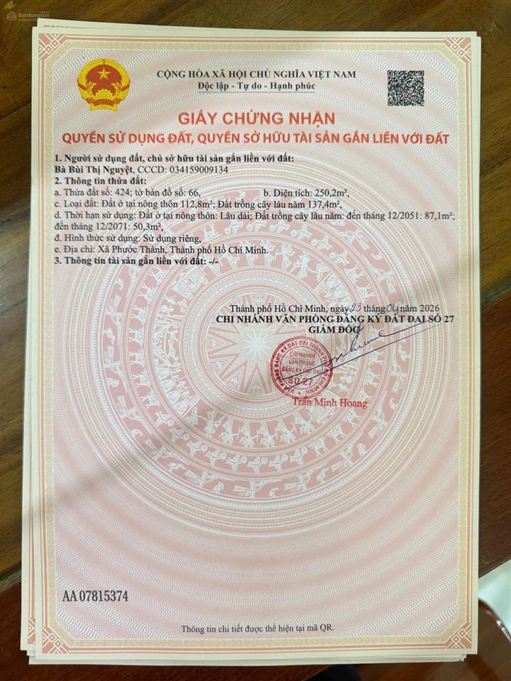 Đất thổ cư có sẵn vườn trái cây giá rẻ