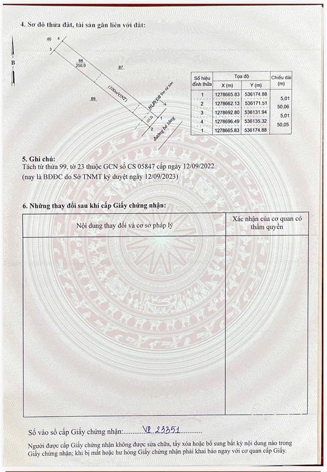 Bán nhanh trong tuần đất tại nhánh đt 756, đồng nơ, hớn quản, 430 triệu, 250 m2