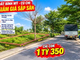 Chỉ có 1 tỷ 350 tl  đất 5.5x16 bình mỹ, củ chi  sát bên quận 12