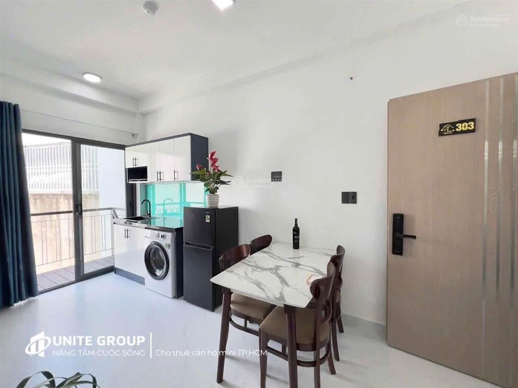 Căn hộ 1pn ban công sẵn nội thất cơ bản, nguyễn ảnh thủ