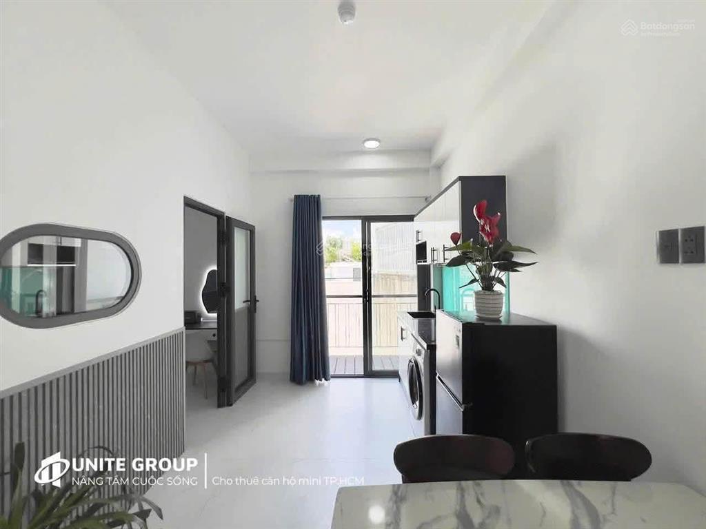 Căn hộ 1pn ban công sẵn nội thất cơ bản, nguyễn ảnh thủ