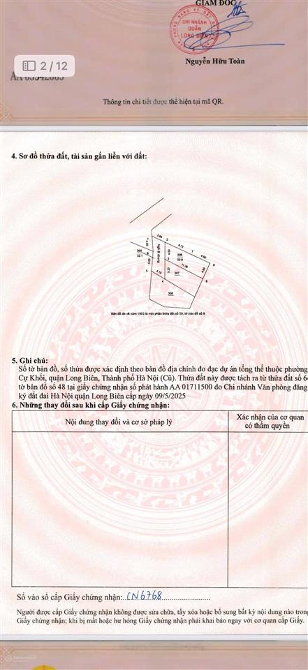 Chính chủ cần bán đất vườn tại cự khối long biên vị trí đẹp tại cự khối, long biên