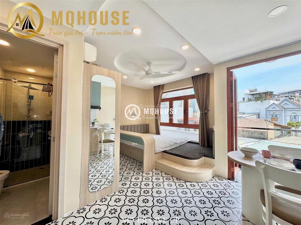 Căn hộ studio balcony  giặt riêng  hiện đại  ngay bờ kè hoàng sa  chợ thị nghè  quận 1