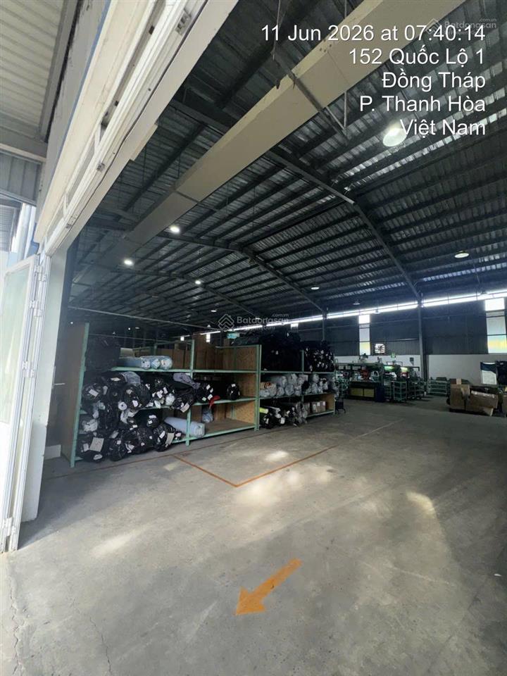 Cho thuê nhà xưởng 4.500m²  mặt tiền quốc lộ 1a phường thanh hòa, đồng tháp