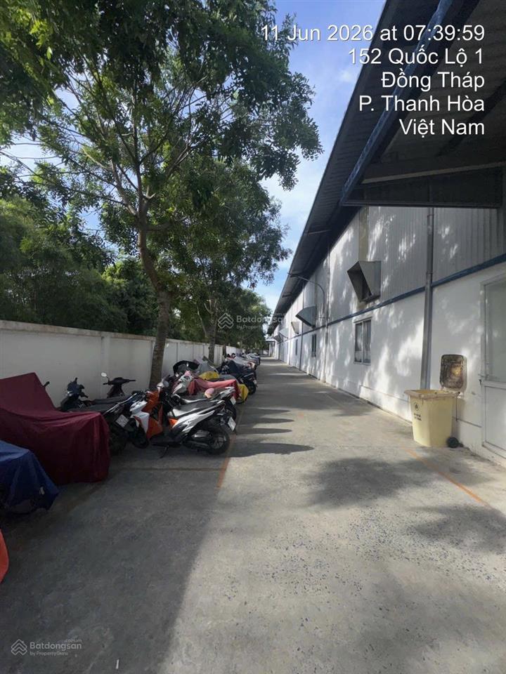 Cho thuê nhà xưởng 4.500m²  mặt tiền quốc lộ 1a phường thanh hòa, đồng tháp