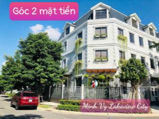 Nhà phố góc 2 mặt tiền đường bờ hồ 25m lakeview city, full nội thất cao cấp cho thuê 37tr/tháng