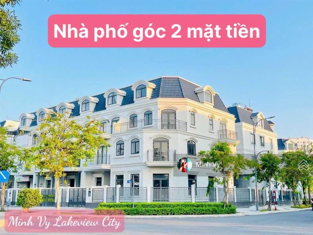 Cho thuê nhà phố góc 2 mặt tiền ngay đường song hành, lakeview city, 160m2  giá 50tr/tháng