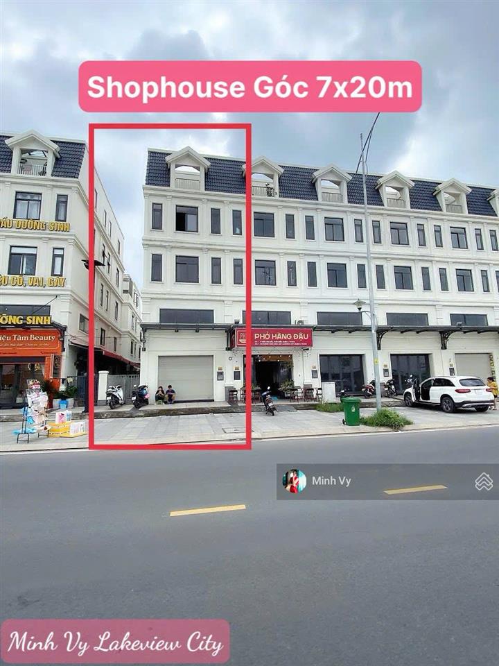 Shophouse góc 7x20m song hành lakeview city hoàn thiện có thang máy mới đẹp cho thuê chỉ 50tr/tháng