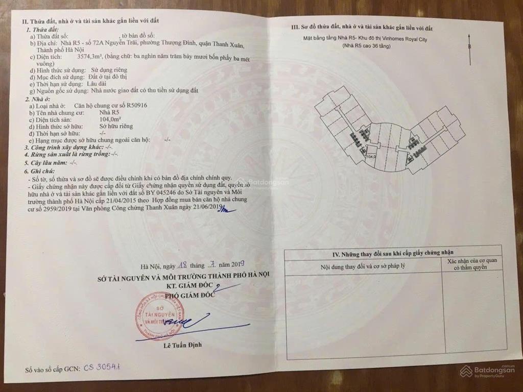 Bán căn hộ 2pn + 2wc tại royal city, 72 nguyễn trãi, thanh xuân, hà nội, giá ưu đãi chỉ với 14 tỷ