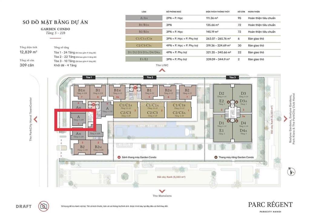Chuyển nhượng căn hộ chung cư cao cấp chính chủ 111,36m2, dự án parc regent, khu đô thị parkcity