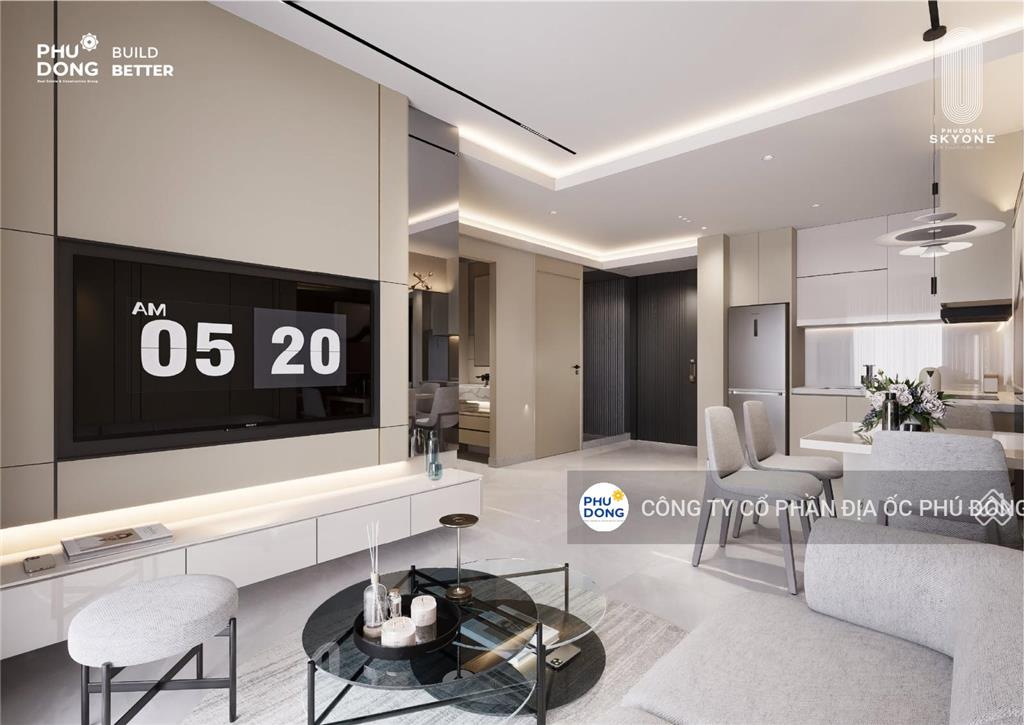 Phú đông skyone căn hộ 1pn 55,3m trung tâm dĩ an thanh toán tự có, không áp lực vay