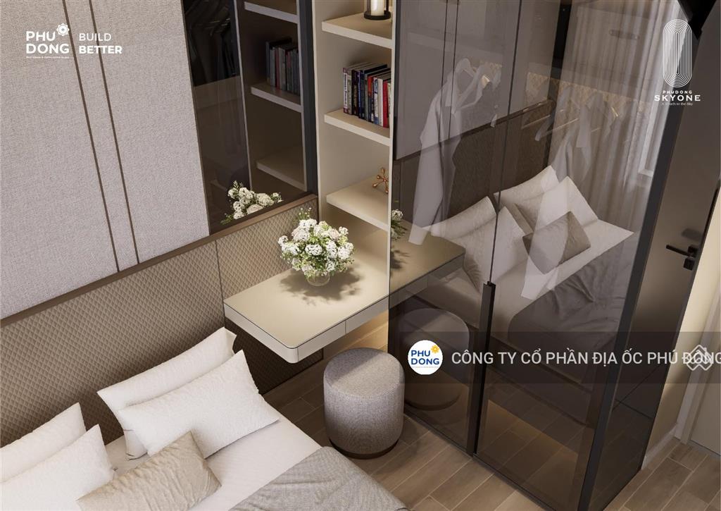 Phú đông skyone căn hộ 1pn 55,3m trung tâm dĩ an thanh toán tự có, không áp lực vay