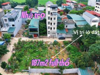 Bán đất kinh doanh nhà trọ 187m2. fpt khu cnc hoà lạc huyện thạch thất, giá ưu đãi 7,5 tỷ