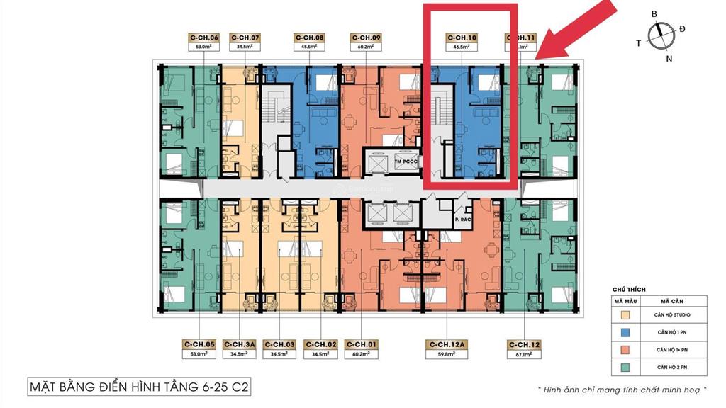 Cần tiền bán gấp căn 1 phòng ngủ costa c2, nhận nhà quý iv/2026. giá cạnh tranh thị trường, tầng cao